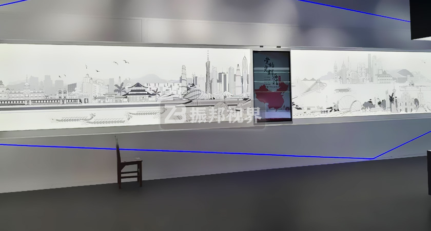 移動滑軌屏展示黨建內容